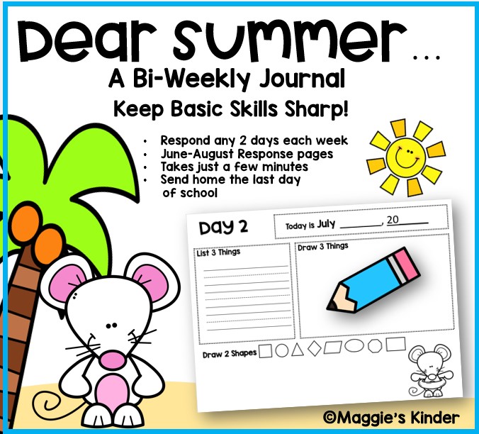 Summer Skills Journal 2 entries per week to avoide the summer slide!